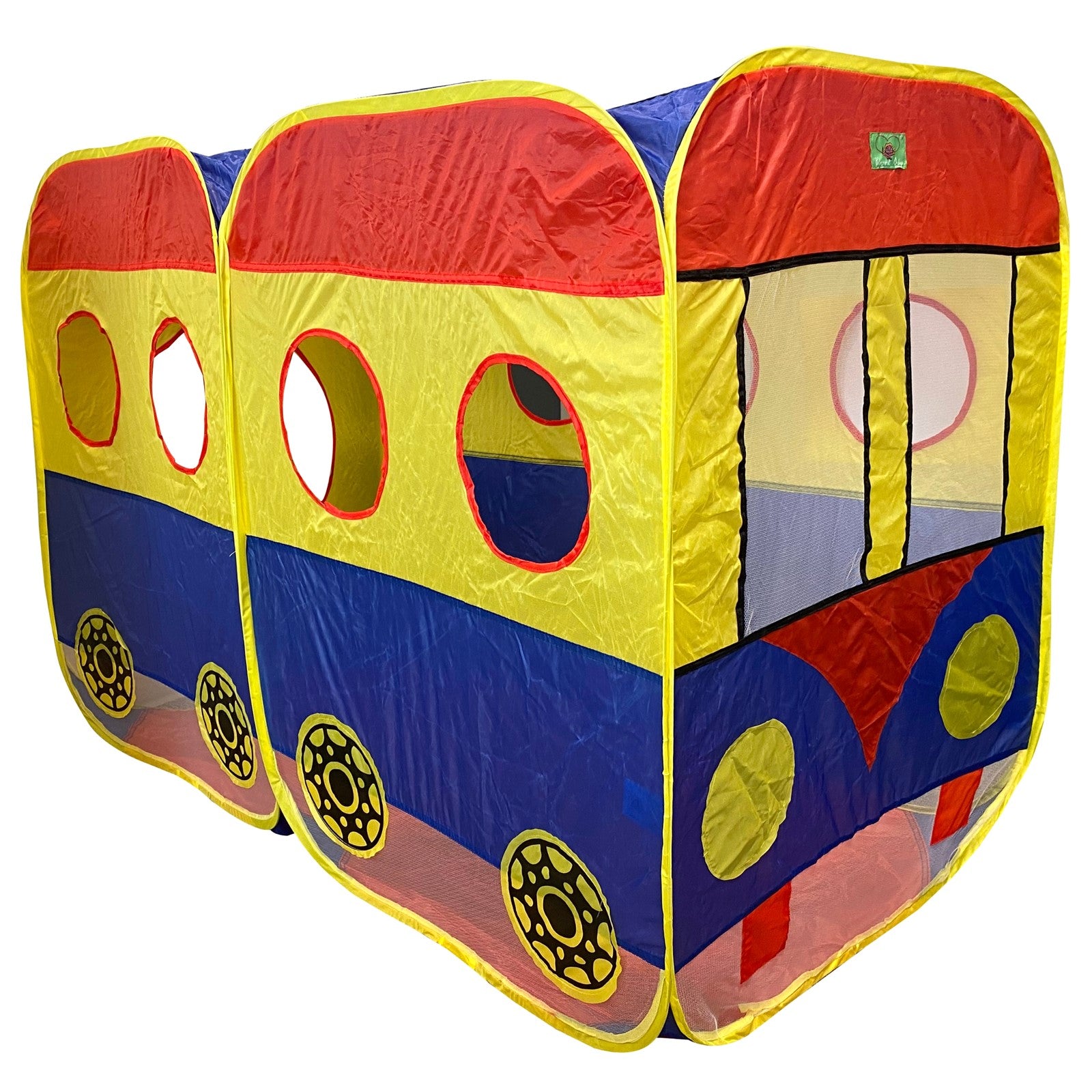 Vokodo Kids Pop Up School Bus Play Tent Magical Playhouse Tunnel Folding Indoor Outdoor Bright Colors Pretend Imagination Creative Learning Toys Great Gift For Preschool Children Boys Girls Toddlers