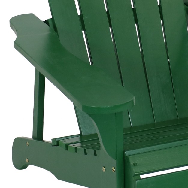 Sunnydaze Fir Wood Painted Finish Coastal Bliss Outdoor Adirondack Chair