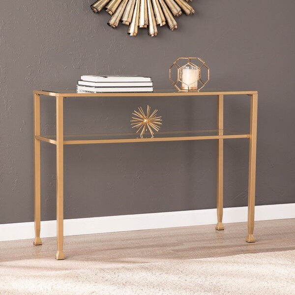 SEI Furniture Price Metal/ Glass Console Table