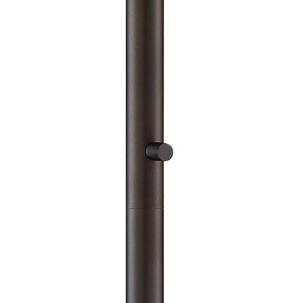 Tall Dark Bronze Twin Arm Adjustable Gooseneck Neutral Cotton Drum Shade For Living Room Reading Bedroom