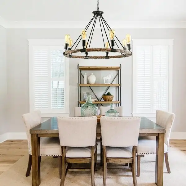 Modern Farmhouse Wagon Wheel Light Fixture Shopping - The Best Deals on Chandeliers
