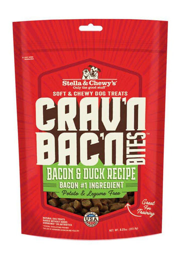 Stella and Chewys Crav'n Bac'n Bites Bacon and Duck Dog Treats