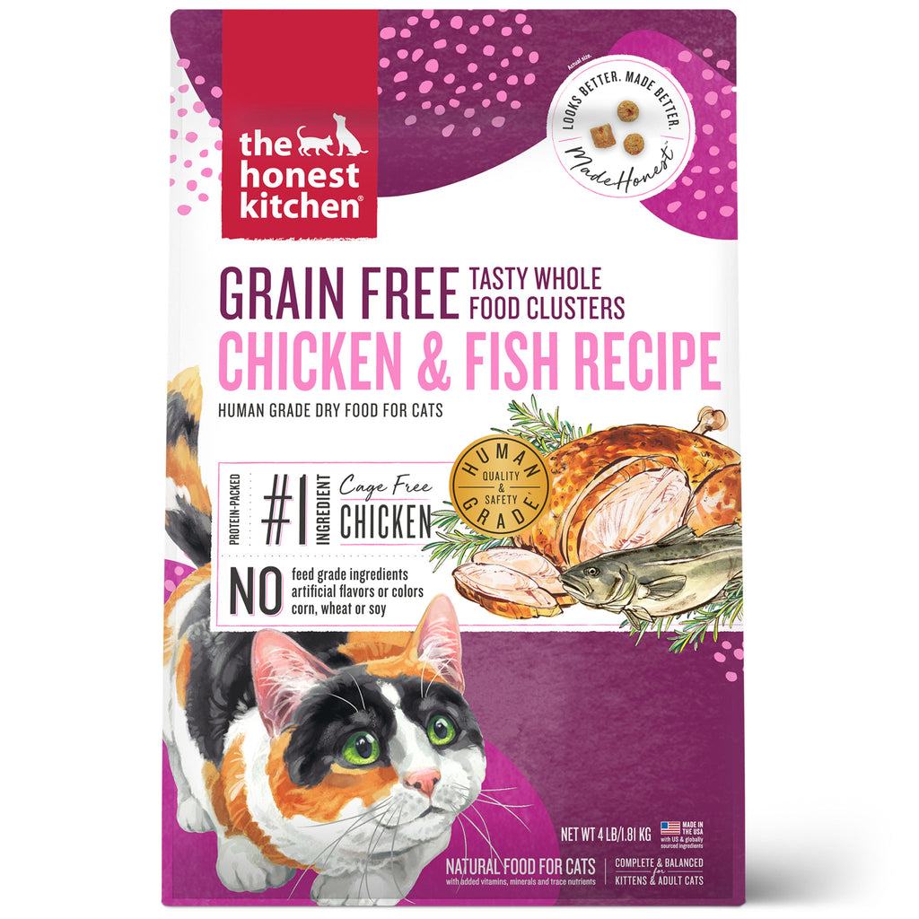 Honest Kitchen Grain Free Clusters Chicken and Whitefish Dry Cat Food