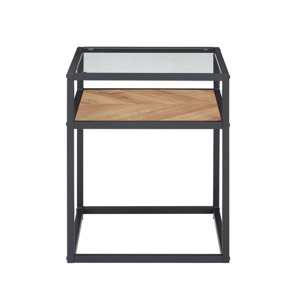 Tempered Glass Top Side Table