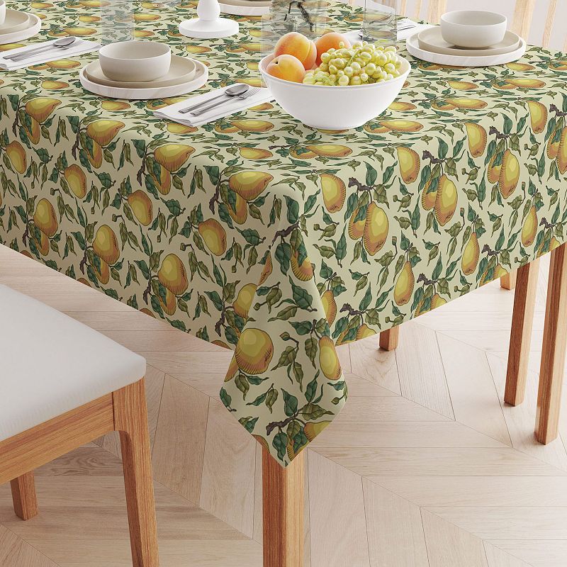 Square Tablecloth， 100% Polyester， 60x60， Painted Pear Tree