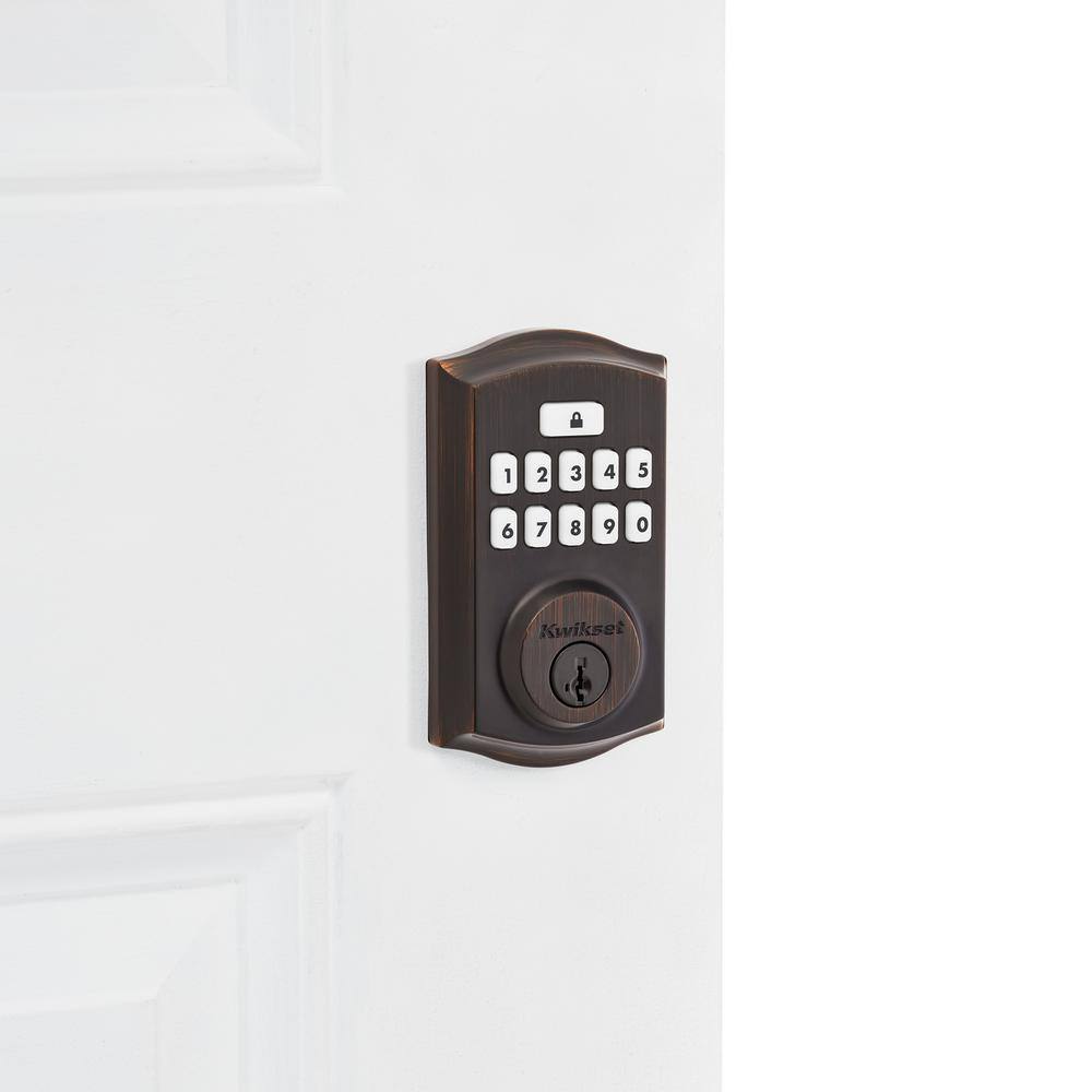 Kwikset SmartCode 260 Traditional Venetian Bronze Keypad Single Cylinder Electronic Deadbolt Featuring SmartKey Security 9260TRL11PSMTRB