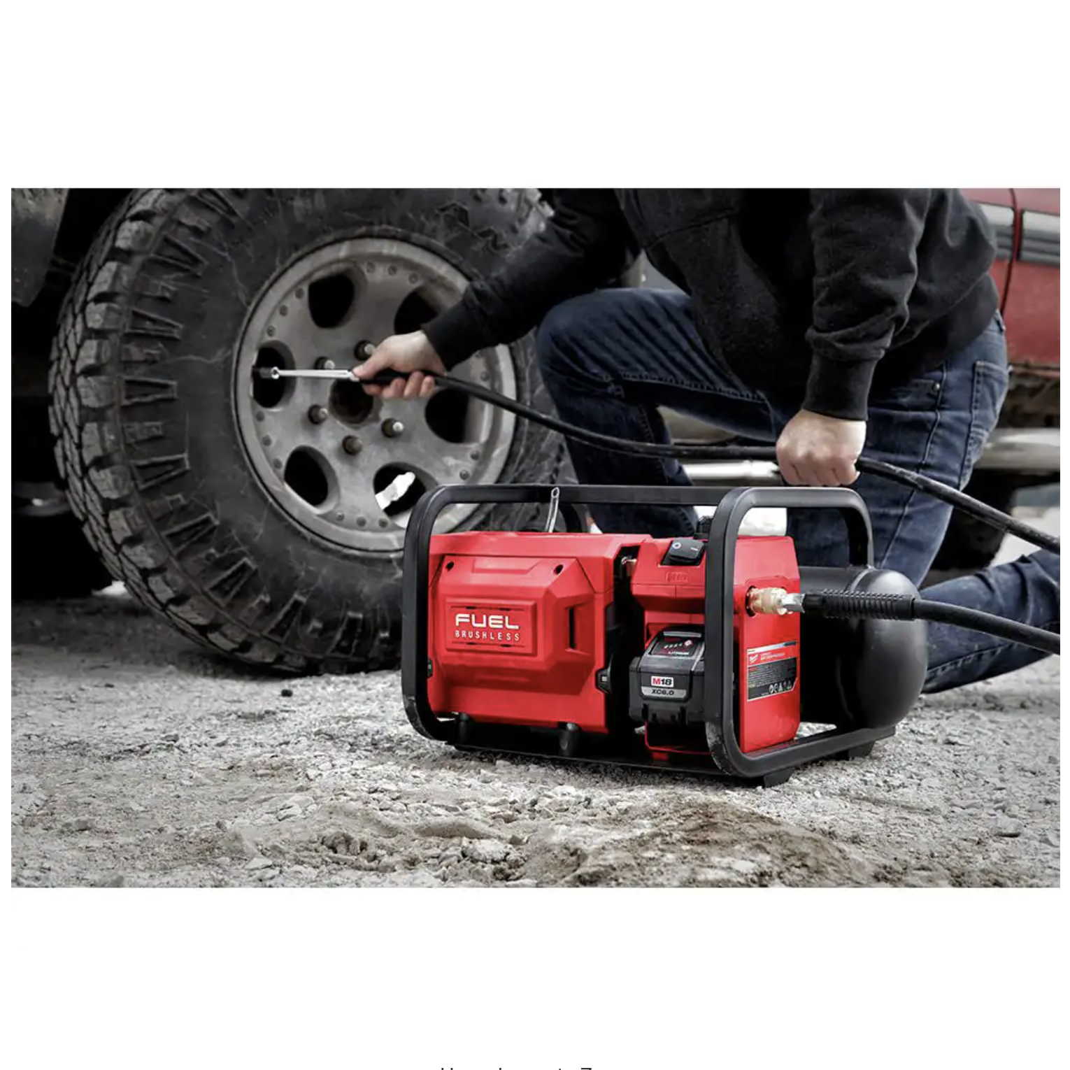 Milwaukee M18 FUEL 18-Volt 2 Gal. 135 PSI Lithium-Ion Brushless Cordless Electric Compact Air Compressor with Free 5.0 Ah Battery (2840-20-48-11-1850)