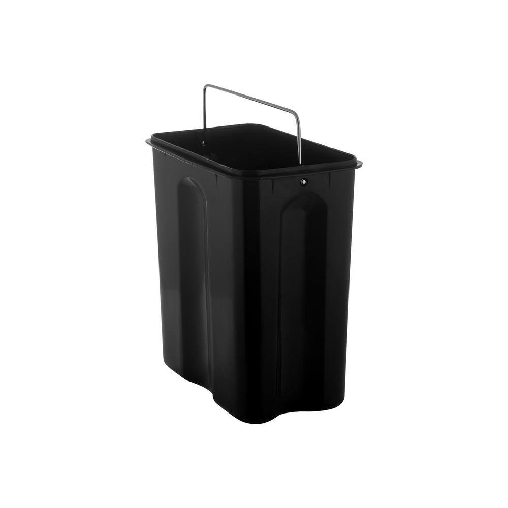 SIMPLIFY Slim Rectangular 5 Liter Pedal Trash Bin with Soft Close Lid in Black 10059-BLACK