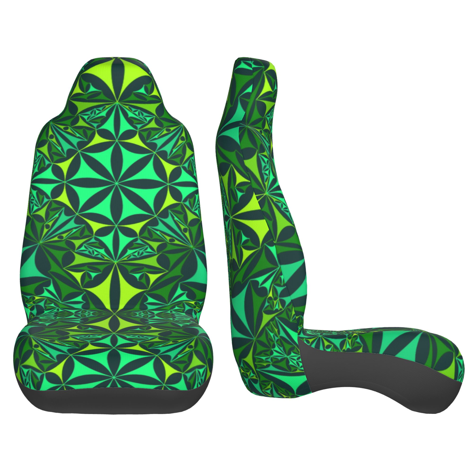 ZICANCN Car Seat Cover Green Shades Kaleidoscope Car Front Seat Covers Protectors ， Automotive Seat Covers for Cars Trucks Suv