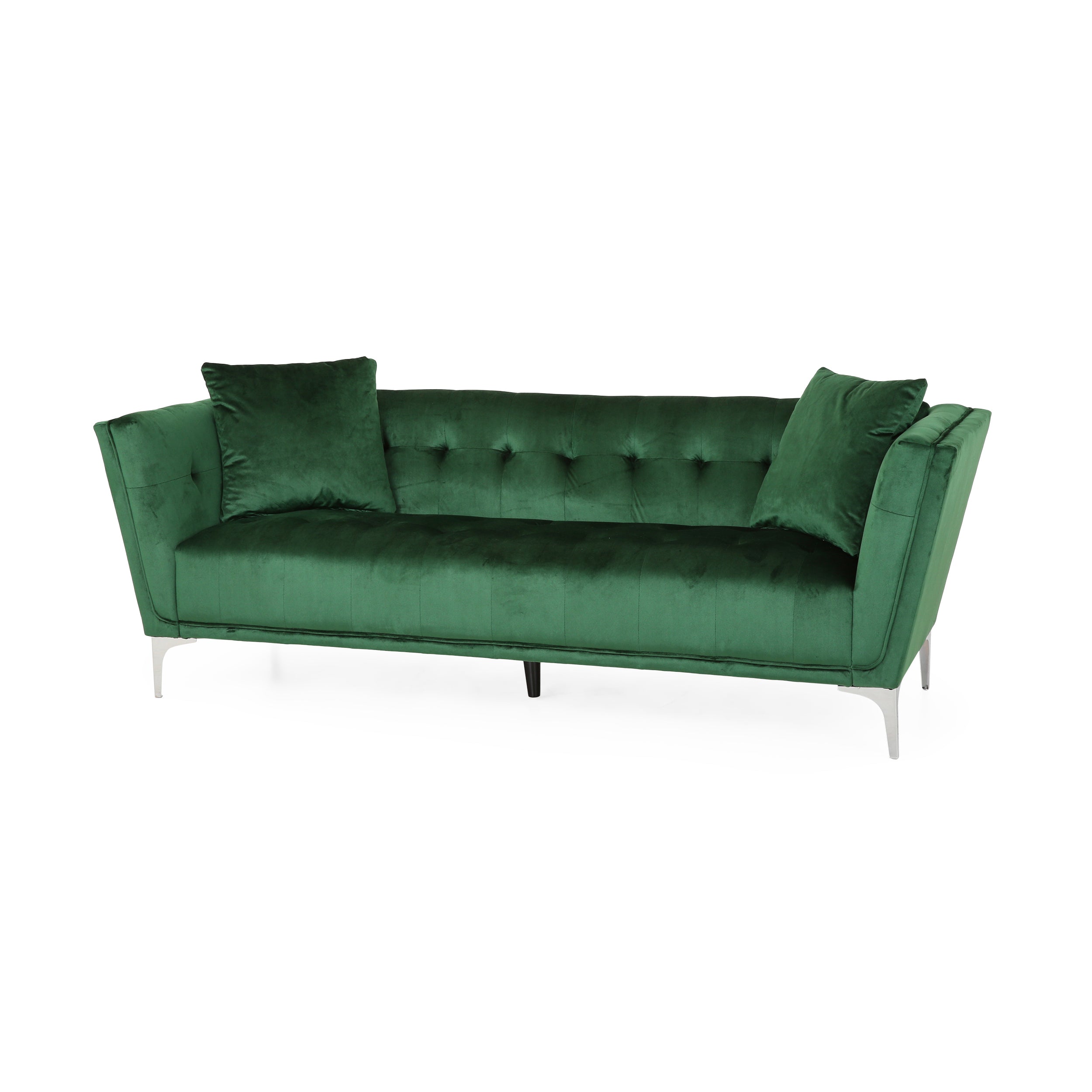 Ryliegh Modern Glam 3 Seater Velvet Sofa