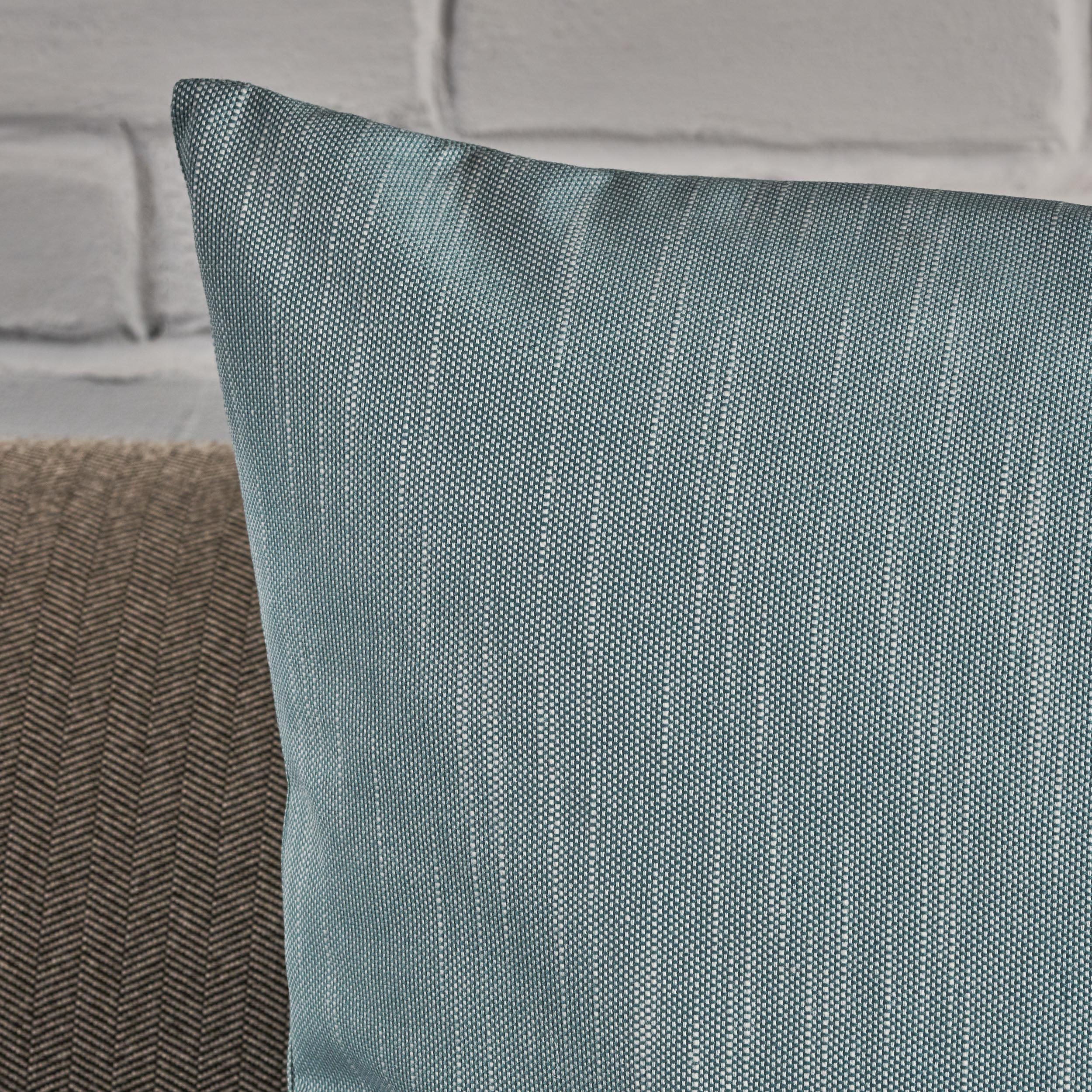 Misty Indoor Teal Water Resistant Large Square Throw Pillow