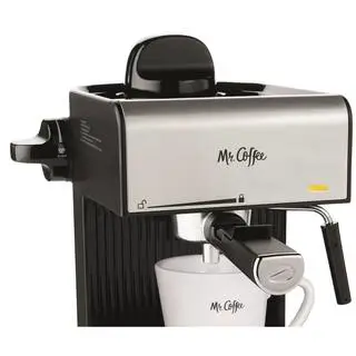 Mr. Coffee 2.5-Cup Black Drip Coffee Maker Steam Espresso Machine Cappuccino and Latte 985118230M