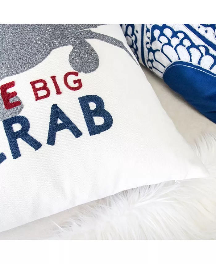 Homey Cozy Crab 20 x 20 Decorative Pillow