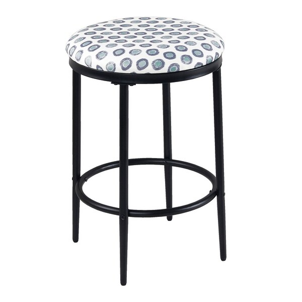 HomePop Upholstered Metal Barstool