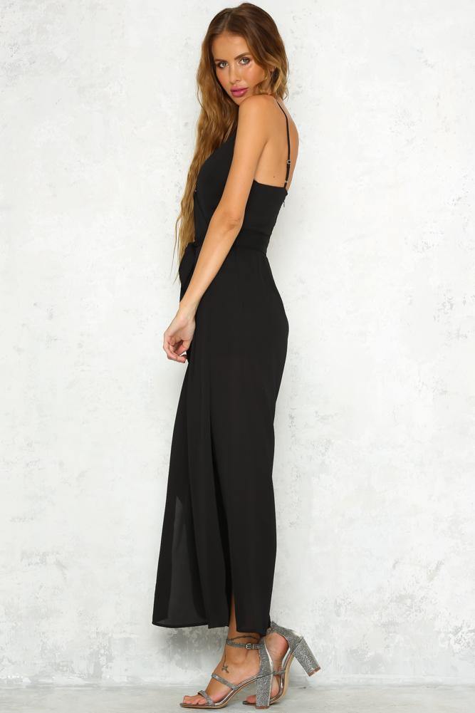 Knock On Wood Jumpsuit Black