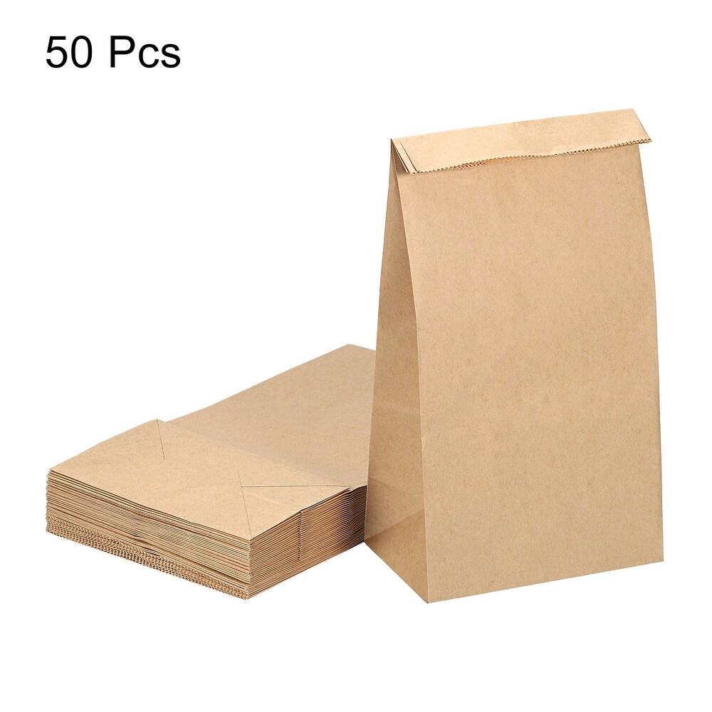 Paper Bags Brown Paper Grocery Bag 8lb 6.1x11.81x3.94 in 90g  Pack of 50