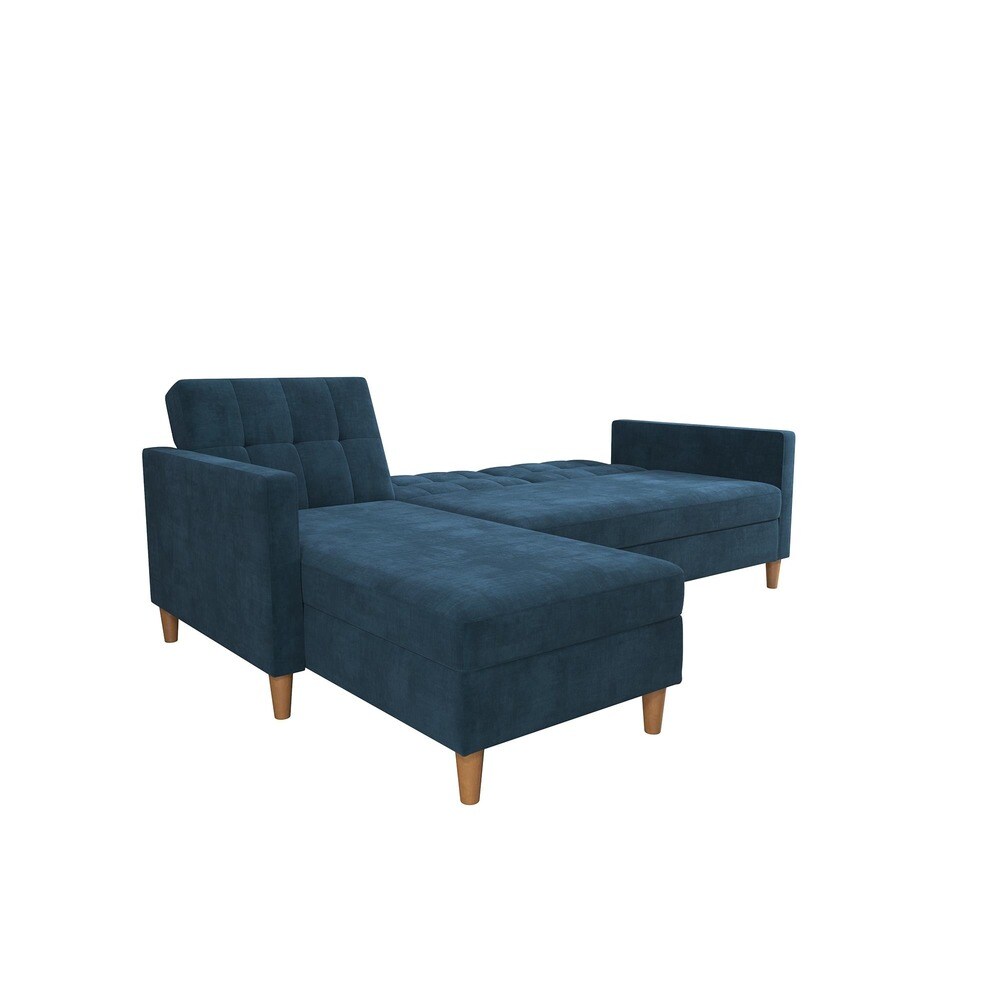 DHP Hartford Chenille Storage Sectional Futon