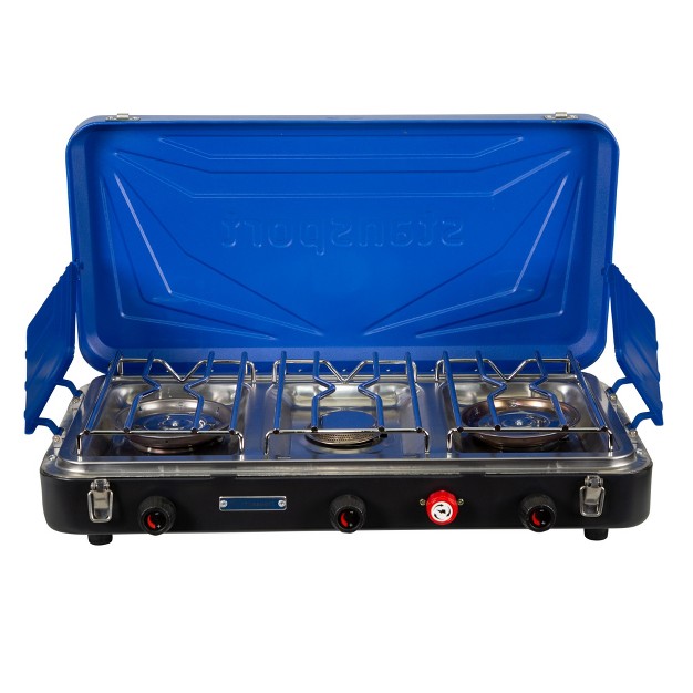 Stansport Triple Burner Propane Stove Blue