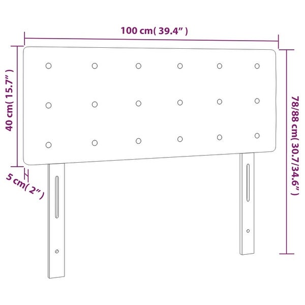 vidaXL LED Headboard Black 39.4