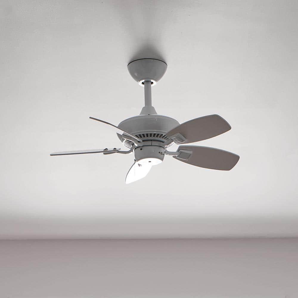 KICHLER Canfield 30 in IndoorOutdoor White Downrod Mount Ceiling Fan with Pull Chain