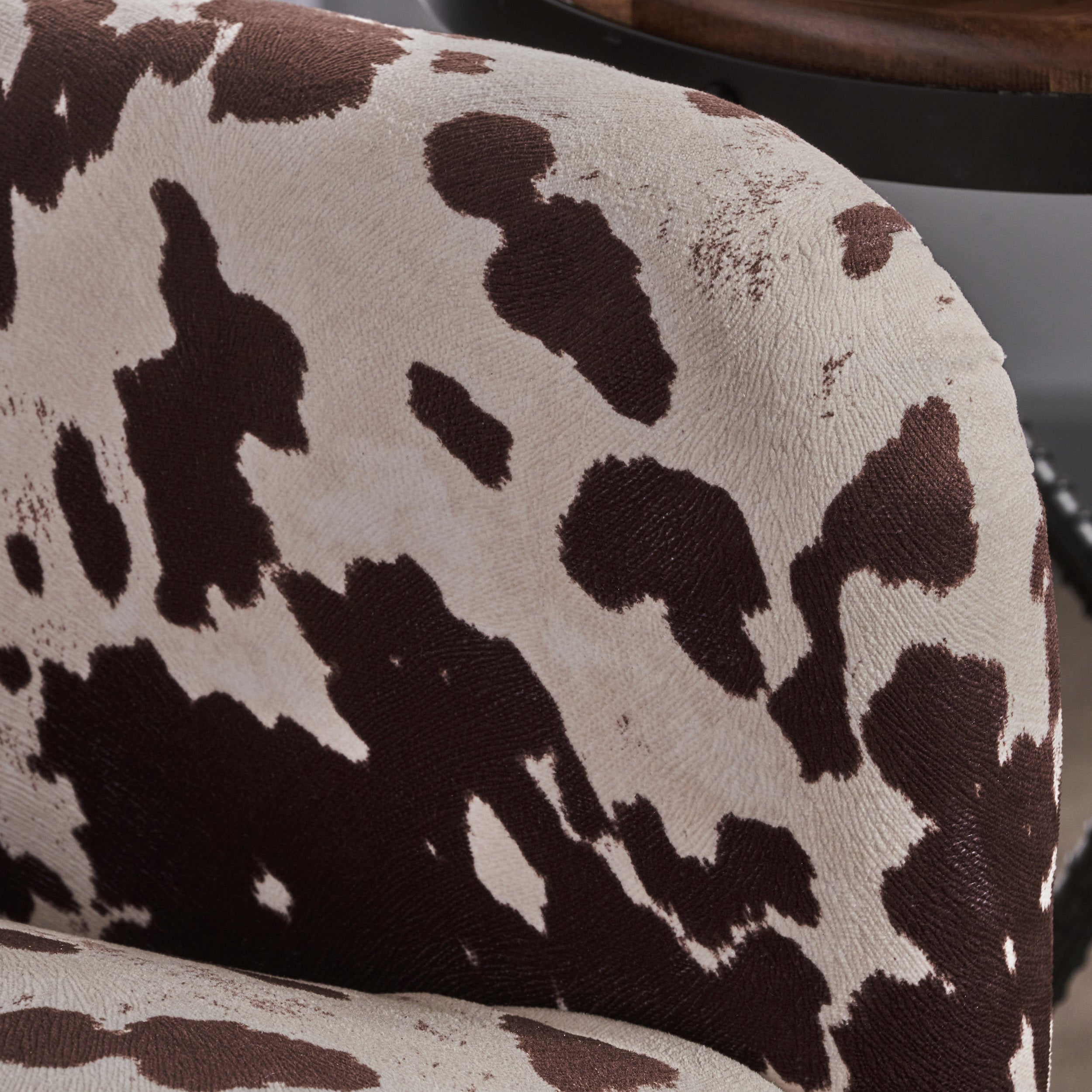 Analy Classic Milk Cow New Velvet Club Chair