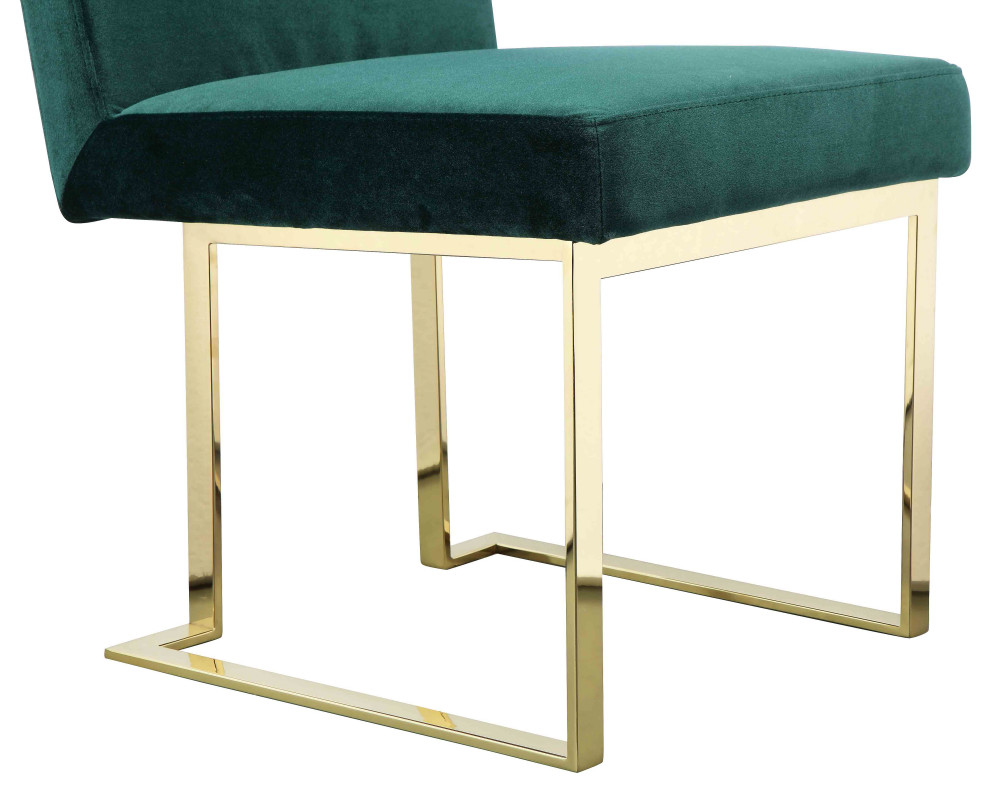 Gold Dexter Side Chair  Set of 2   Contemporary   Dining Chairs   by Pangea Home  Houzz