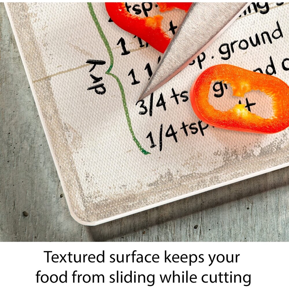 CounterArt Holiday Treats Decorative 3mm Heat Tolerant Tempered Glass Cutting Board 15\