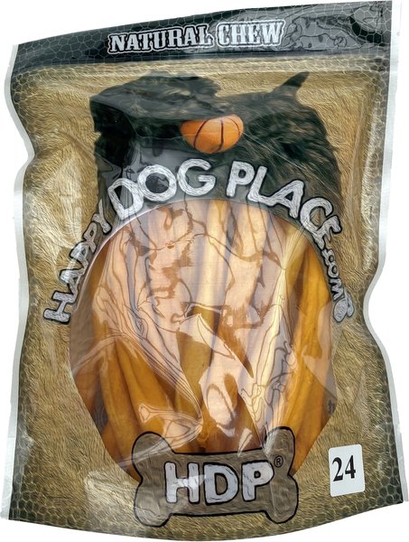 HDP Pork Skin Rolls Dog Treats， 24 count