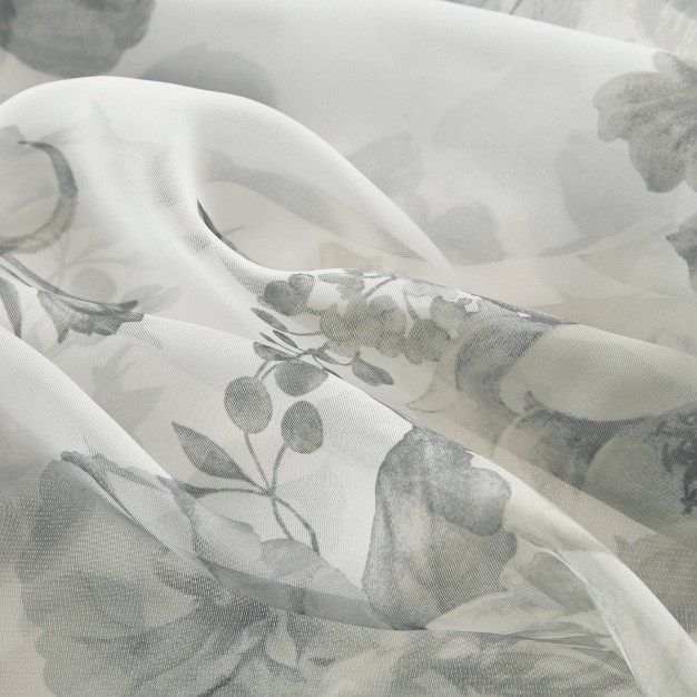 Fleur Printed Floral Voile Sheer Scarf