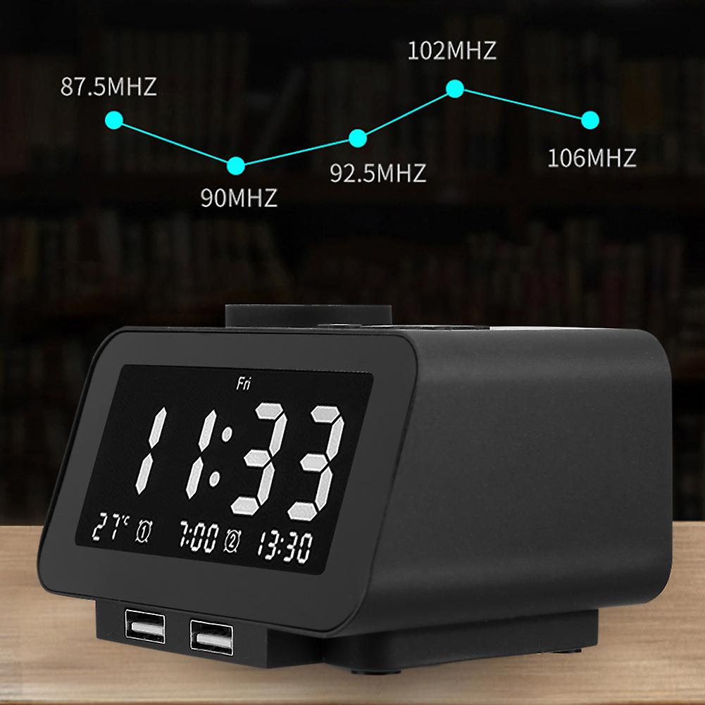 K8 Smart Intelligent Innovative Bedside Electronic Led Radio Alarm Clock 100-240v(us Plug)