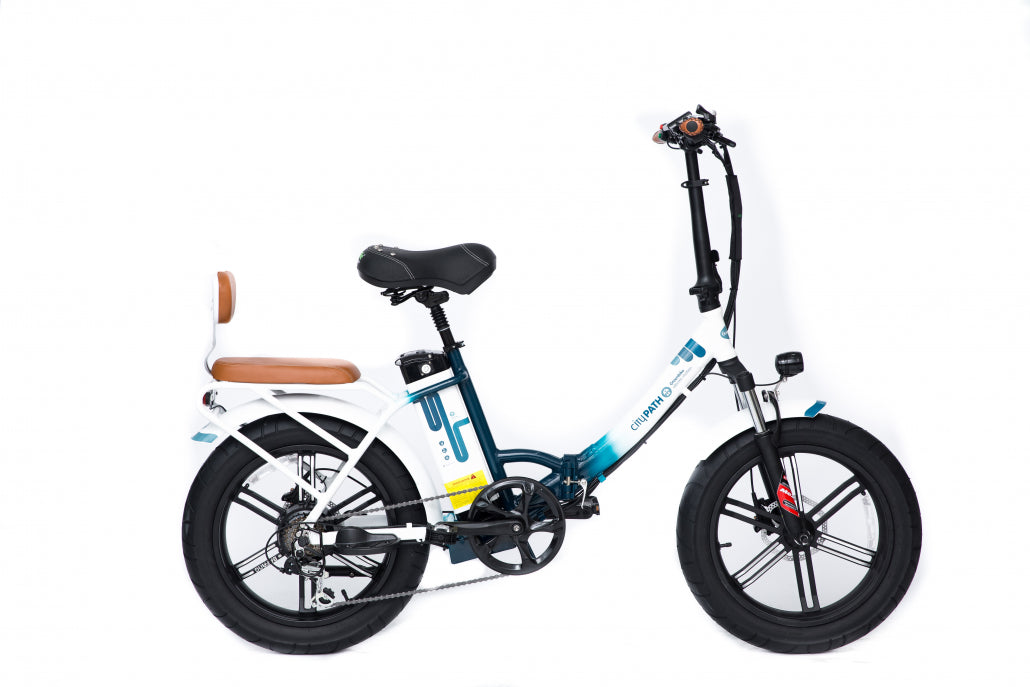 Green Bike Electric City Path Step Thru Fat Tire Folding Ebike 750W