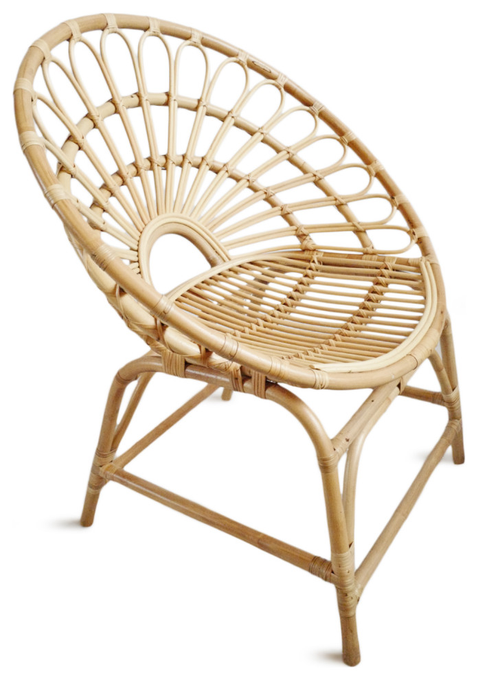 Natural Bamboo Flower Ring Chair   Tropical   Armchairs And Accent Chairs   by Design Mix Furniture  Houzz