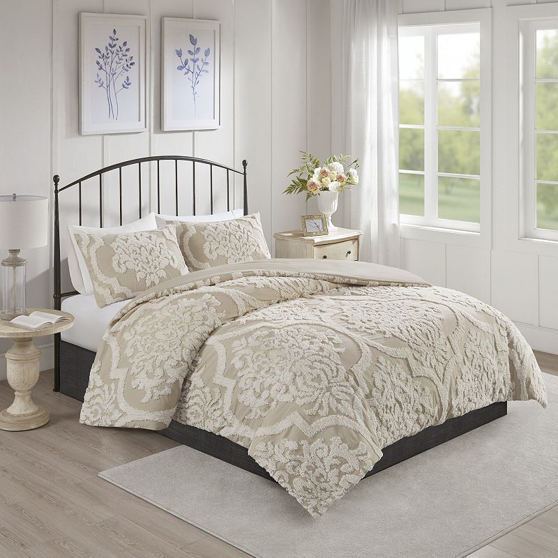 Madison Park Aeriela Chenille Cotton Comforter Set with Shams