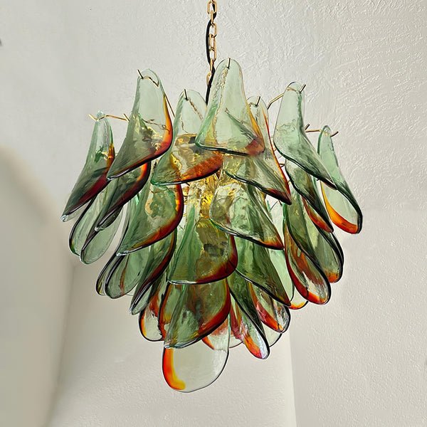 Emerald Flame Murano Glass Chandelier