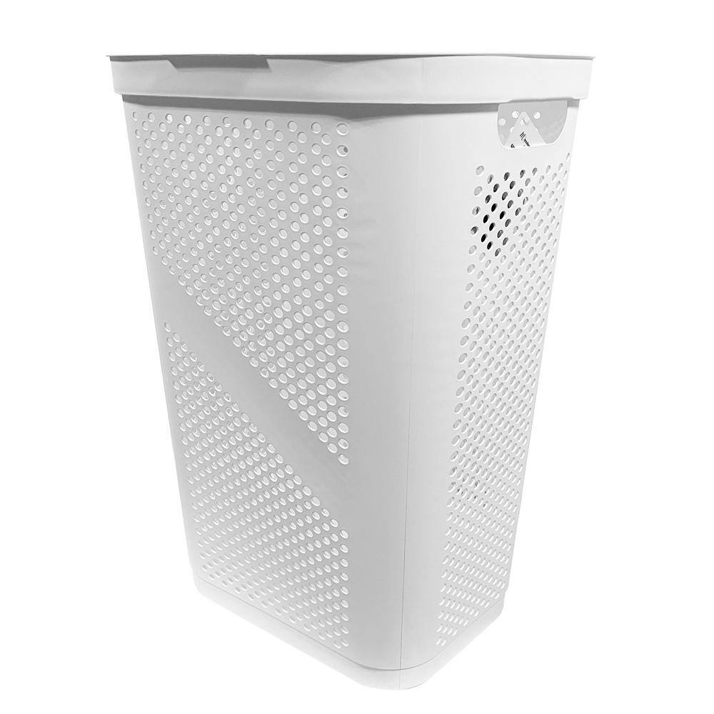 Modern Homes 60 L Laundry Hamper White 67536