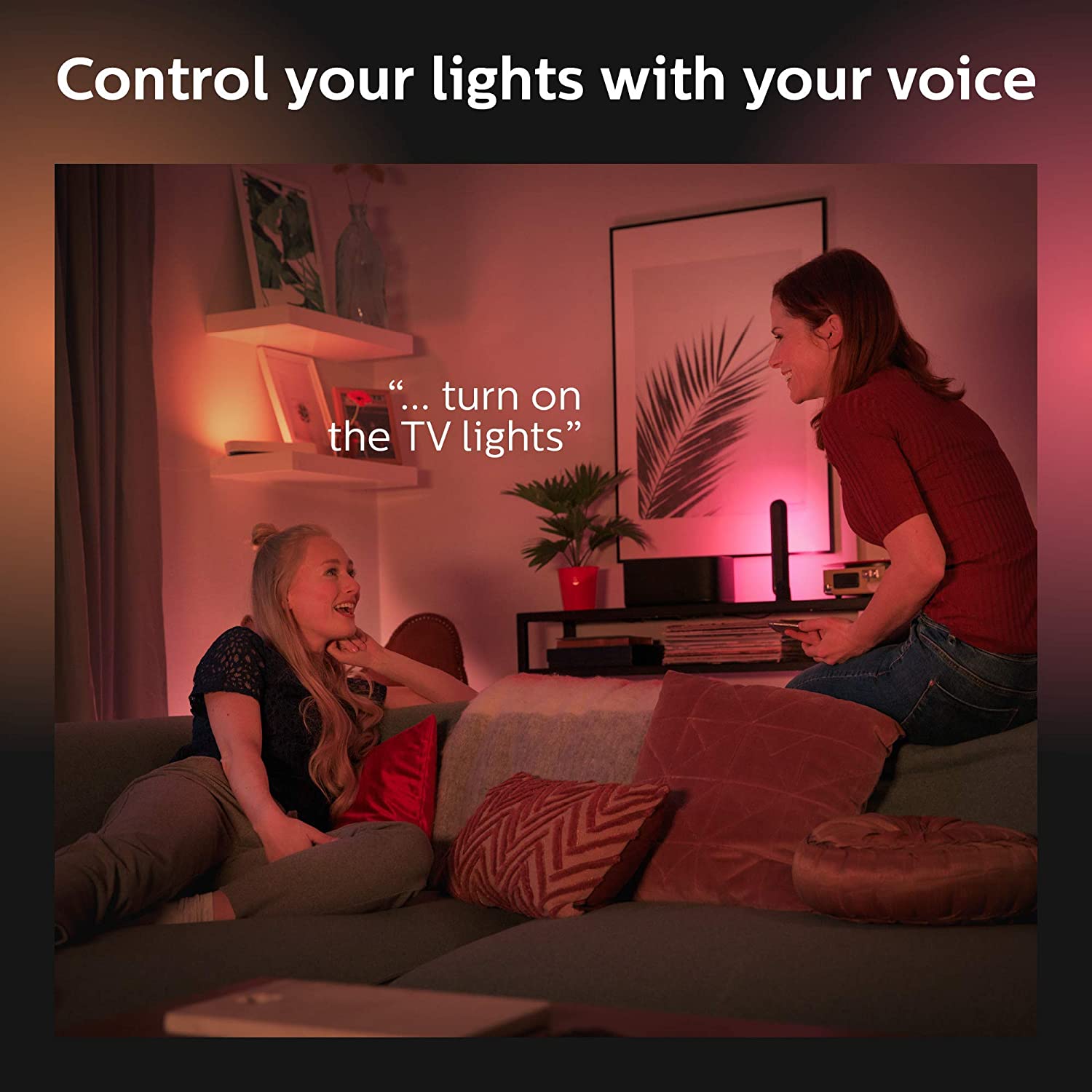 Philips Hue Play White and Color Smart Light， 2 Pack Base kit， Hub Required/Power Supply Included (Works with Amazon Alexa， Apple Homekit and Google Home)