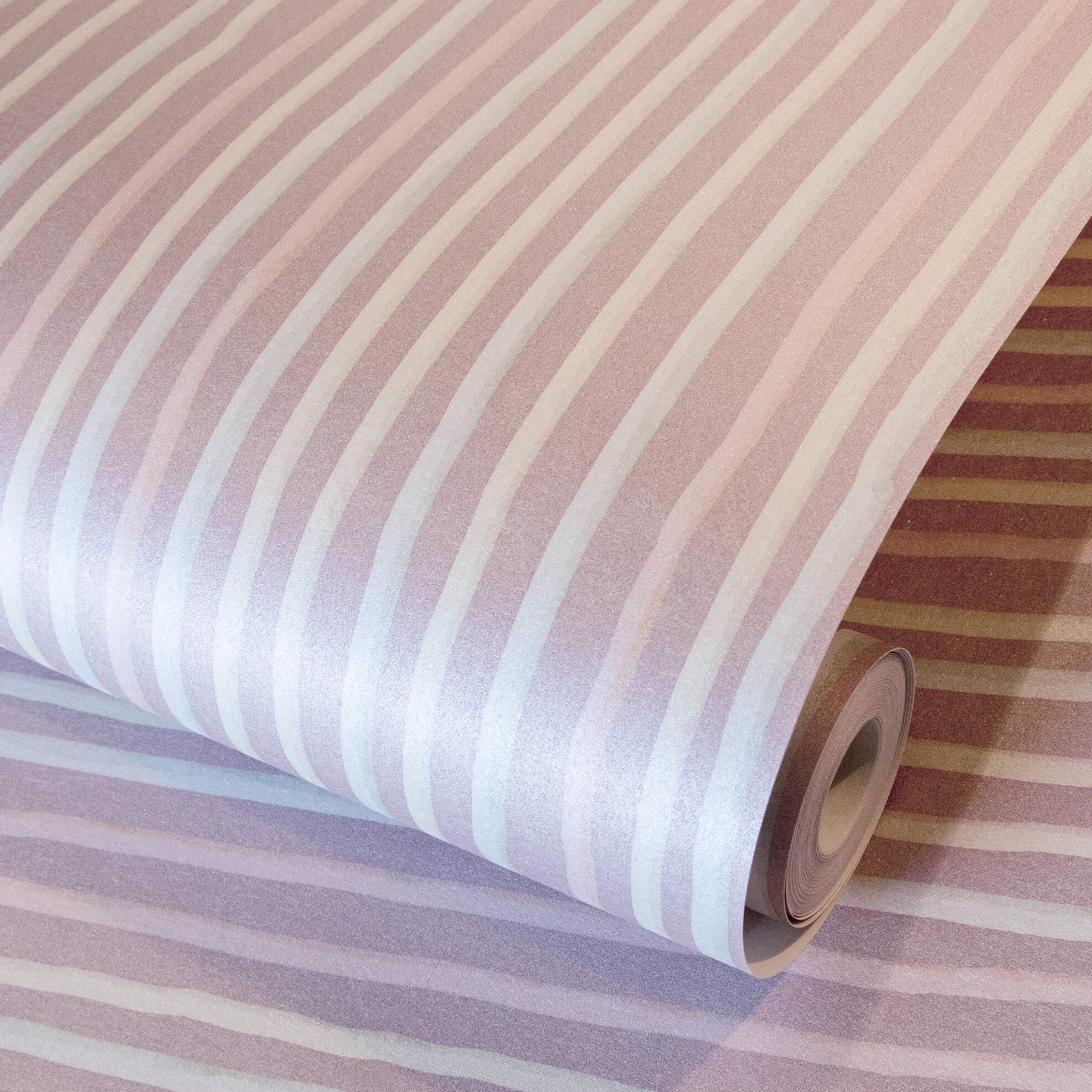 Stripes Dark Rose Wallpaper from the Great Kids Collection