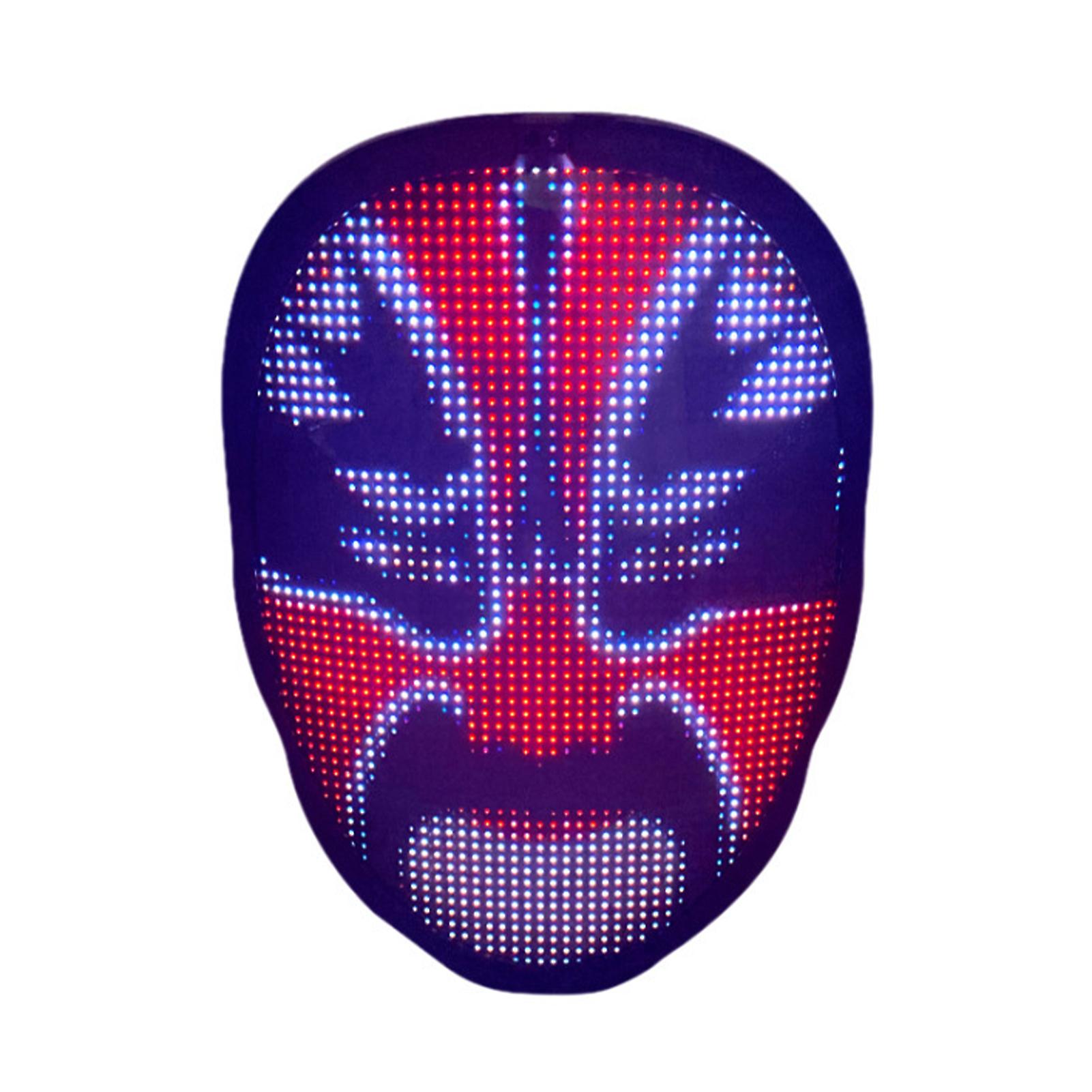 3xaa Battery Halloween Scary Mask Led Christmas Mask Cosplay Led Costume Mask For Masquerade Parties Support App Upload Picture Face Change By Gesture