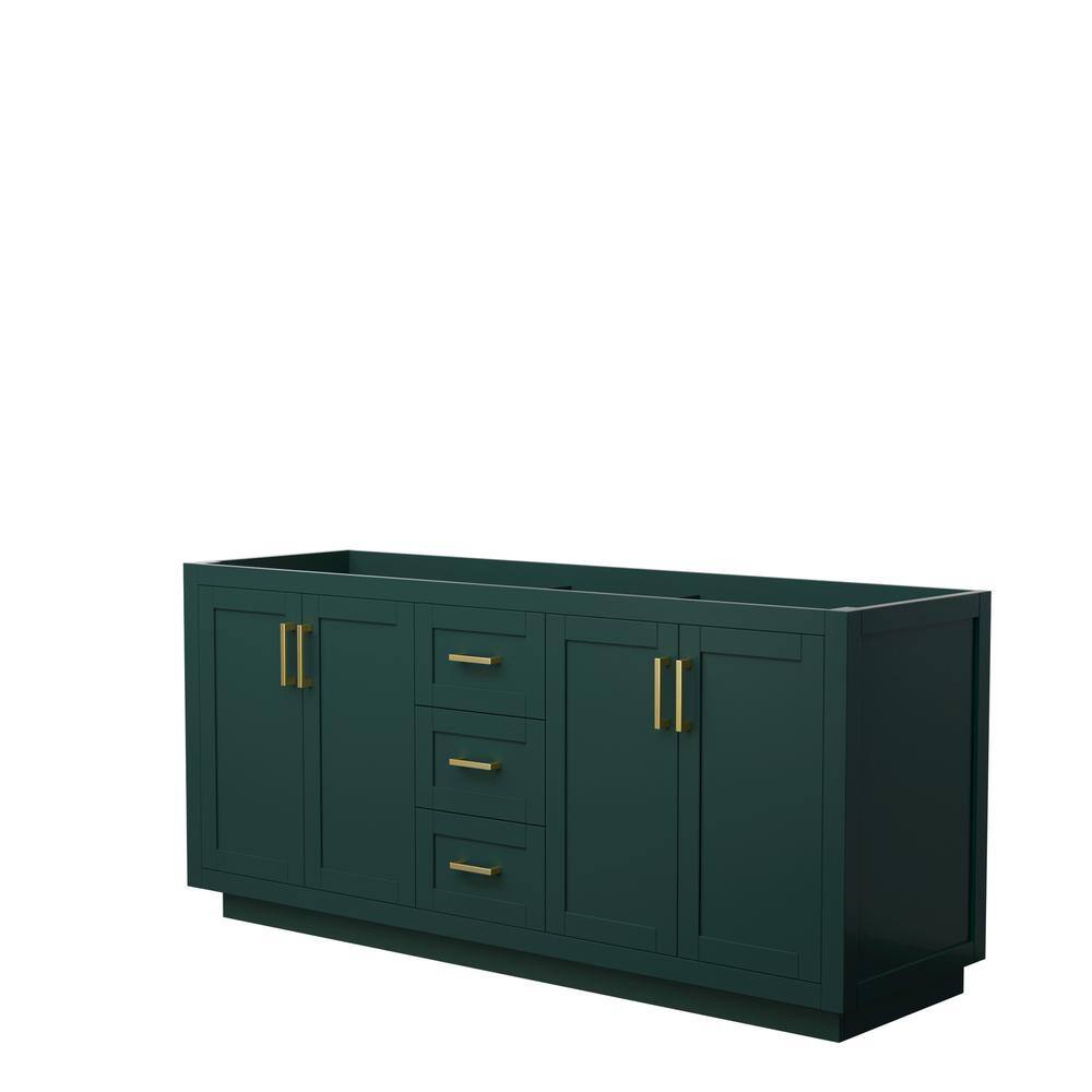 Wyndham Collection Miranda 71 in. W x 21.75 in. D x 33 in. H Double Bath Vanity Cabinet without Top in Green WCF292972DGDCXSXXMXX