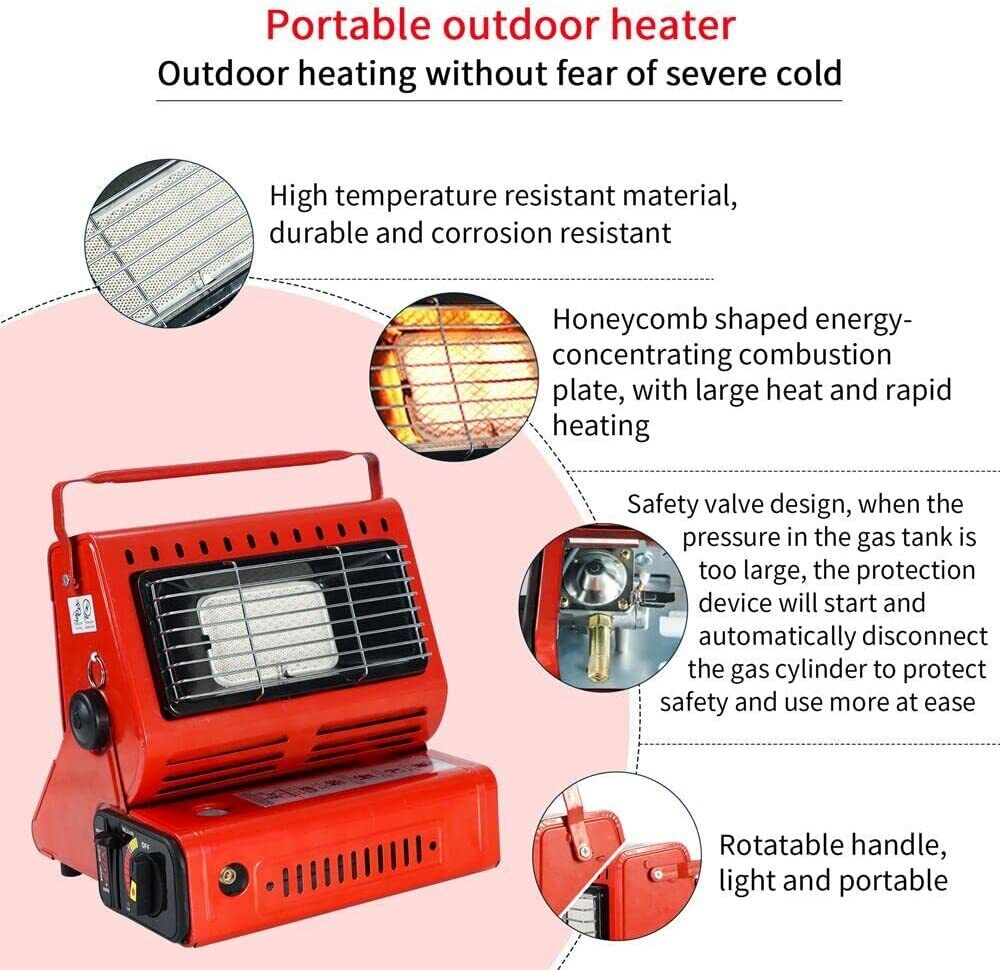 JahyShow Camping Emergency Butane Heater Double Coherent Heat Source Survival Tools