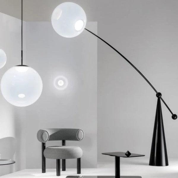 Opal Arc Floor Lamp