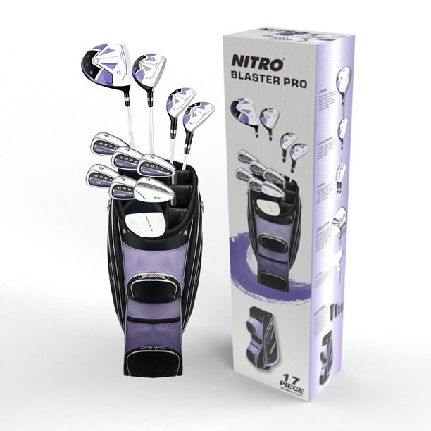 Nitro Golf Nitro Blaster Pro Golf Set Ladies， Right Handed