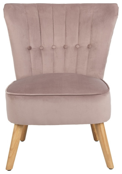 May Mid Century Arm Chair Mauve Natural   Midcentury   Armchairs And Accent Chairs   by AED Luxury Home Decor  Houzz