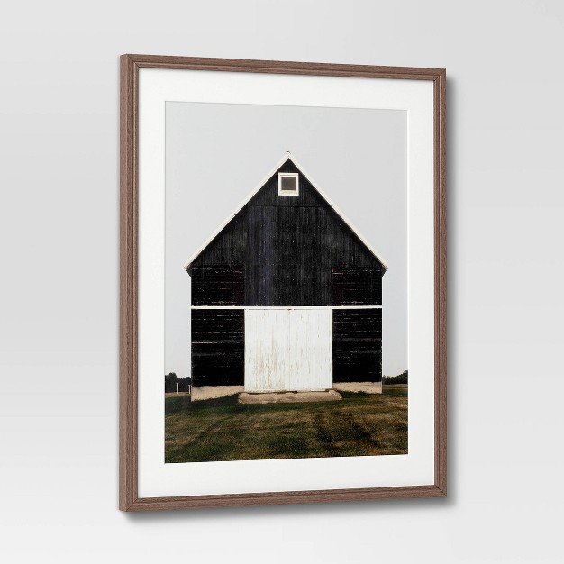 X Barn Framed Poster Black