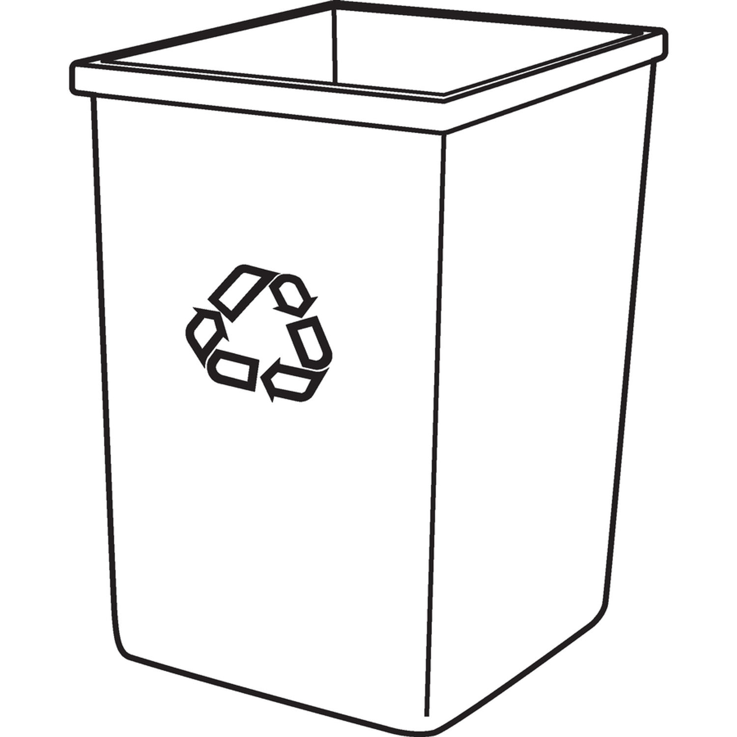 35G Square Recycling Container by Rubbermaid Commercial Products RCP395873BLUCT