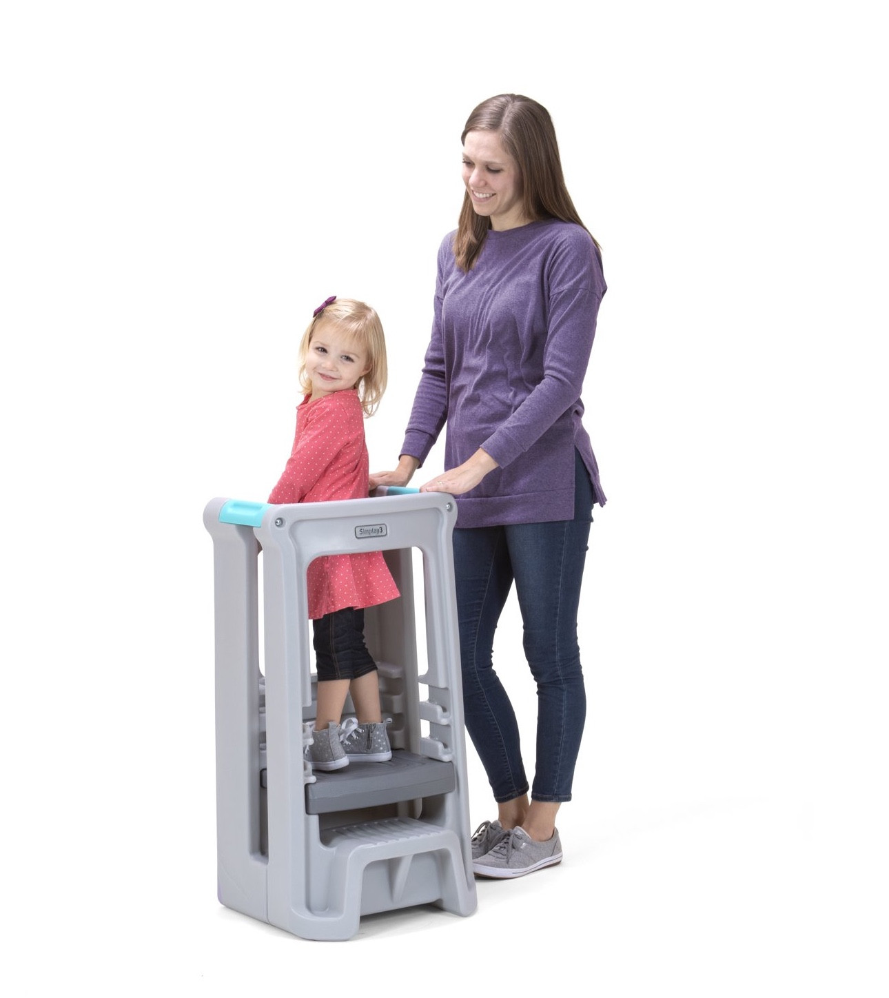 Simplay3 Toddler Tower Adjustable Stool， Gray