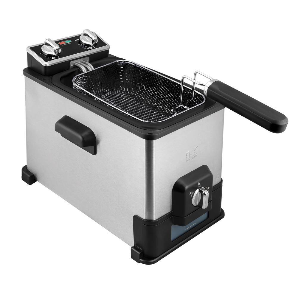 KALORIK 4.0 L XL Deep Fryer with Oil Filtration System FT 44466 BK