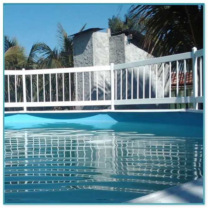 Decorative safety pvc vinyl railing swimming  pool fence