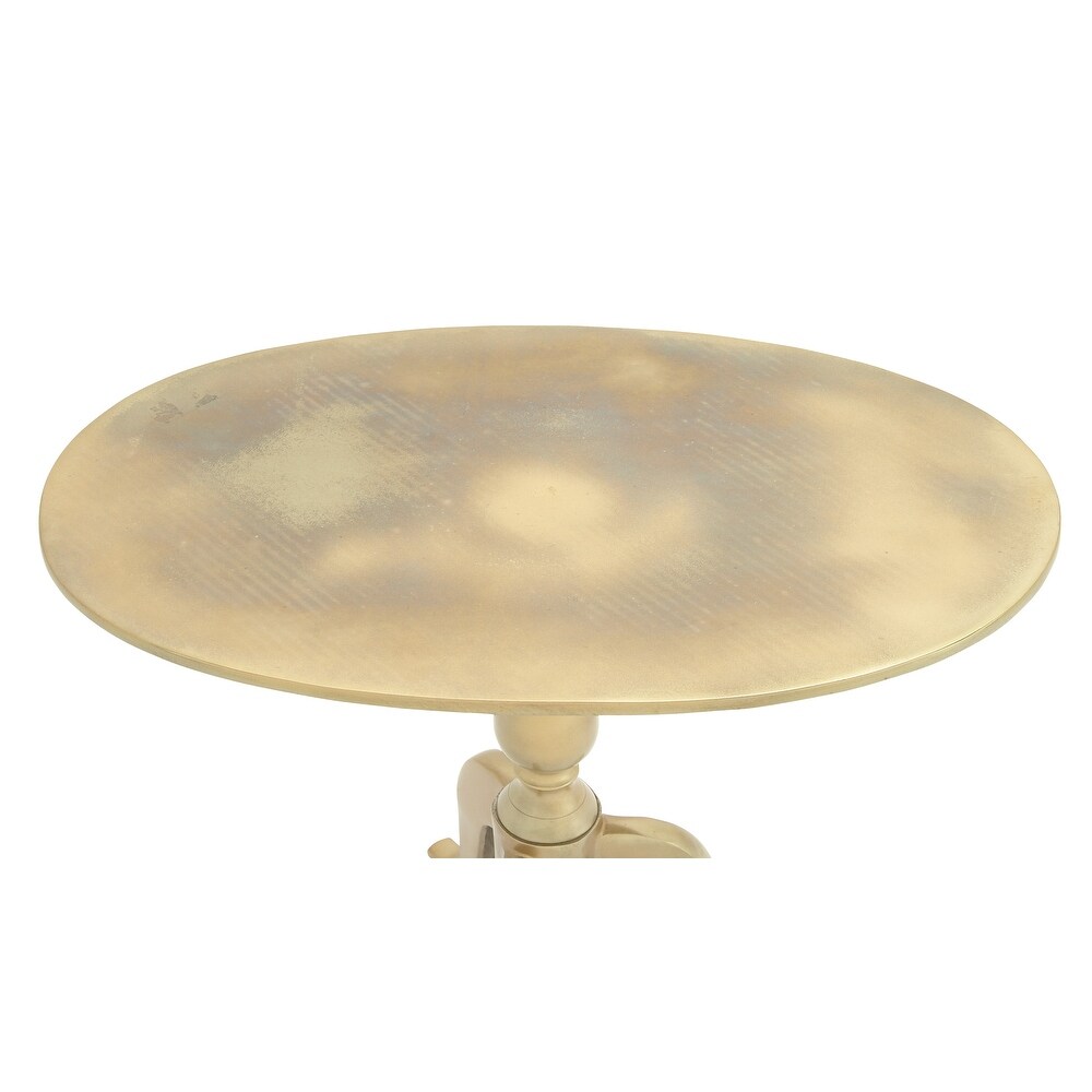 Gold or Silver Aluminum Small Accent Table