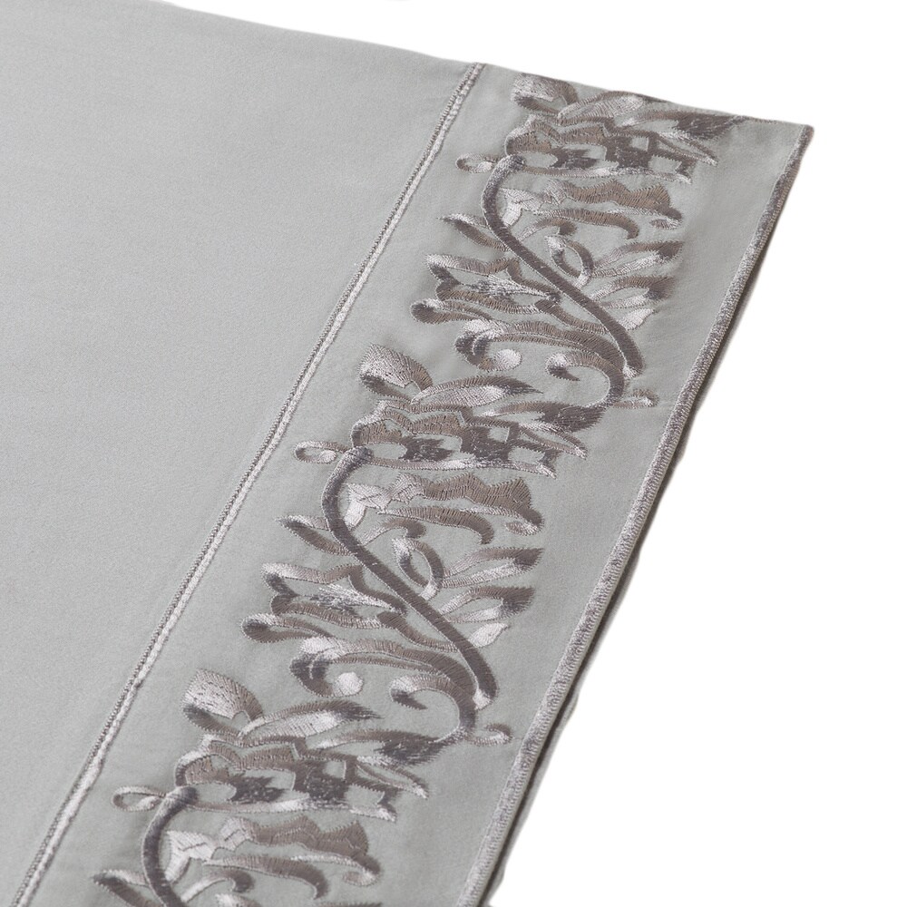 Leaf Embroidered Cotton High Quality Sheet Set